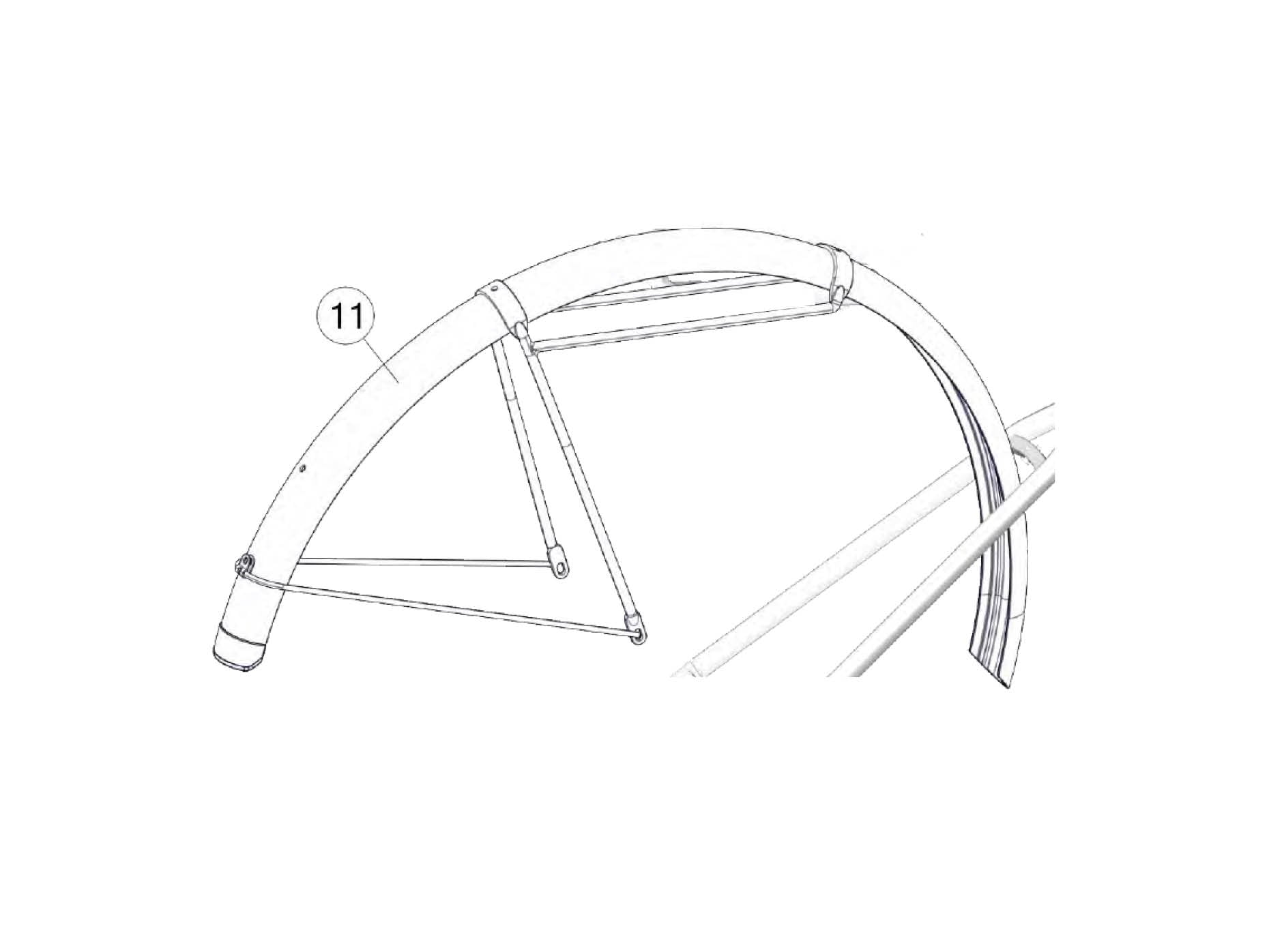 BMC Spare Parts | 257 Fender / Rack Kit with Bolts ORANGE